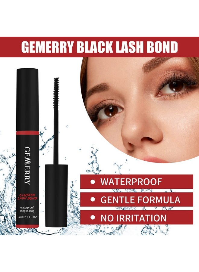 Lash Bond Long Retention Cluster Lash Glue Super Strong Hold Black Lash Glue For Sensitive Eyes Waterproof Individual Lash Glue For Lash Clusters