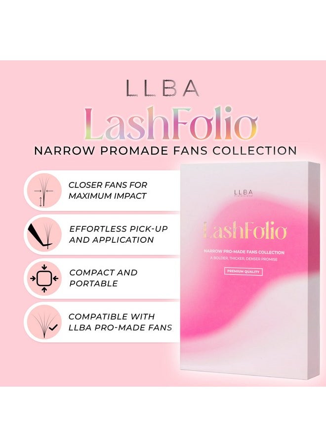 Lashfolio Narrow Promade Fans | Handmade Volume Eyelashes | Multi Selections 5D~10D | C Cc D Curl | Thickness 0.03~0.07Mm | 8-15Mm Length | Long Lasting & Easy Application (8D-0.05 Cc 8Mm-15Mm)