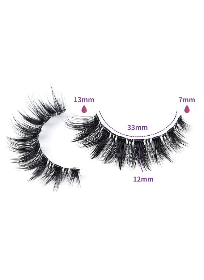 Lashes Clear Band Cat Eye Lashes 13Mm Short False Eyelashes Wispy 7 Pairs Dramatic Fake Eyelashes Fluffy 3D Faux Mink Lashes (7 Pairs, Cc86)