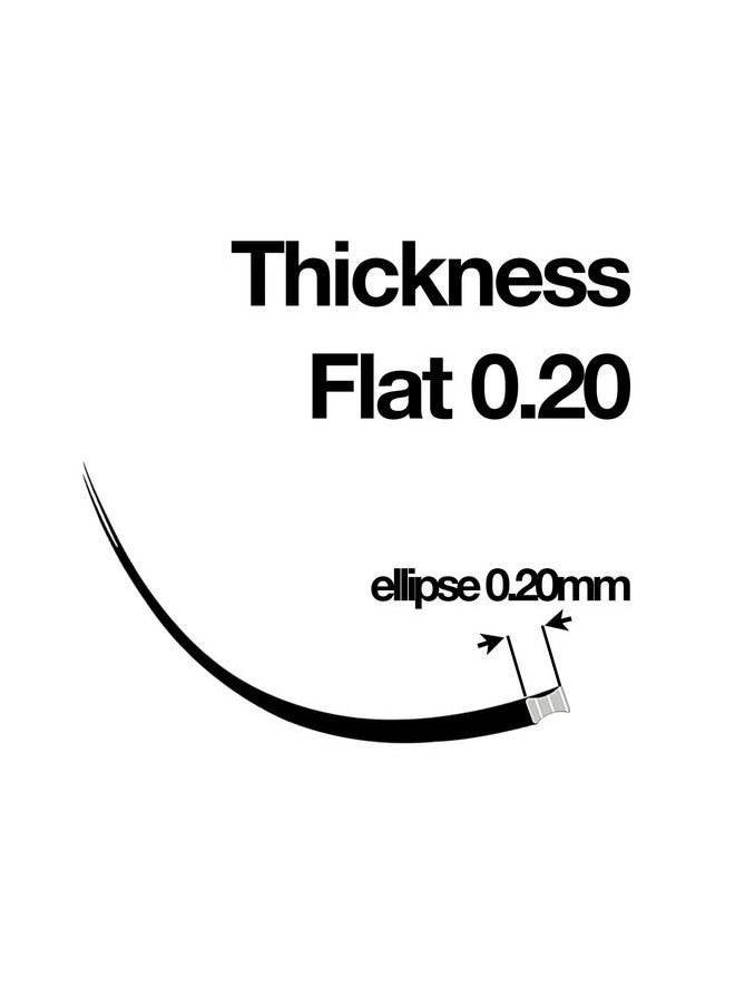 Hes By Emilystores Ellipse Eyelashes 0.20Mm Thickness C Curl Length 17Mm Flat Lashes Extensions Individual Volume So-Soft For Eyelash Extension(Ellipse,Flat 0.20,C,17Mm)