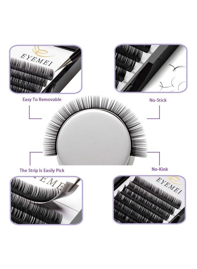 H Extensions 0.15 D Curl Natural Faux Mink Eyelash Extensions Individual Lashes Extension 10Mm Tray Salon Use By Eyemei