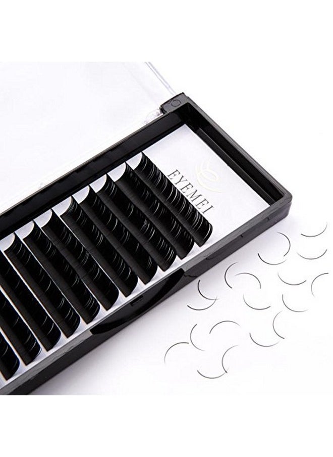 H Extensions 0.18 C Curl Natural Faux Mink Eyelash Extensions Individual Lashes Extension 14Mm Tray Salon Use By Eyemei