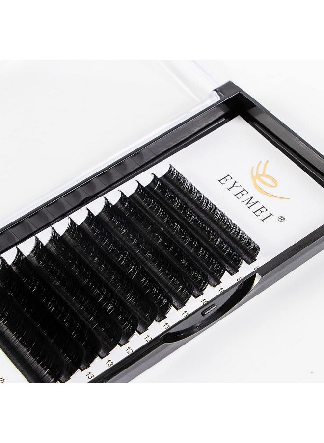 H Extensions 0.18 C Curl Natural Faux Mink Eyelash Extensions Individual Lashes Extension 14Mm Tray Salon Use By Eyemei