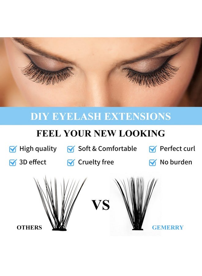 Usters Eyelash Clusters 280 Pcs Cluster Eyelash Extensions Soft&Natural Individual Lashes Mink Cluster Lashes Diy At Home Lash Extension Clusters By Gemerry(30D/40D-D, 8-16Mm)