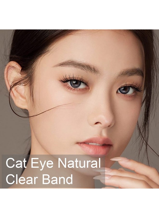 Atural Look False Eyelashes Wispy Cluster Lashes Manga Eyelash Extensions Strip Clear Band Lashes Cat Eye Korean Short Anime Fake Lashes Pack By Kiromiro