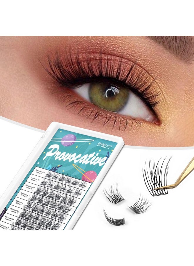 8-12Mm Mix Lash Clusters, Individual Lashes Extension Clusters Lashes C Curl Diy Eyelash Cluster Natural Look Lashes Super Soft And Lightweight Wide Thin Band Eyelashes For Home Use