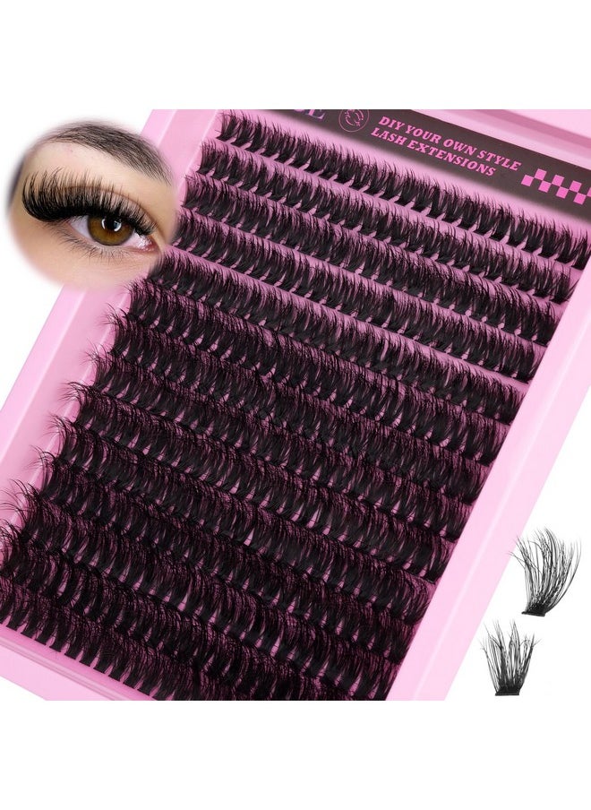 Fluffy Lash Clusters 336Pcs 80D Lash Extensions Cluster Eyelash Extensions Thick Volume Faux Mink Individual Lashes Mix 10-18Mm Long Eyelash Clusters