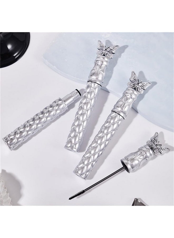 Silver Butterfly Design Mascara, Waterproof Black Small Wand Brush Mascara, Long-Lasting, Smudge-Proof, Voluminous Eyelashes, Gift(1 Pcs)