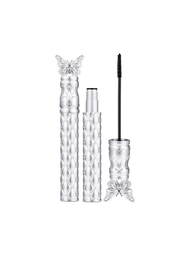 Silver Butterfly Design Mascara, Waterproof Black Small Wand Brush Mascara, Long-Lasting, Smudge-Proof, Voluminous Eyelashes, Gift(1 Pcs)