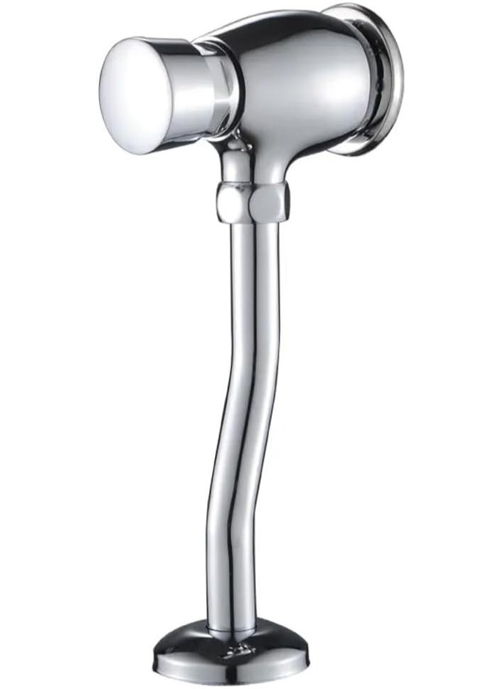 RACO Angles Self Closing Urinal Flush Valve Tap Durable Chrome Plated Wall Mounted Button Type with Manual Automatic Shutoff Flush Valve Water-Saving Design, Easy Installation, Universal Fit