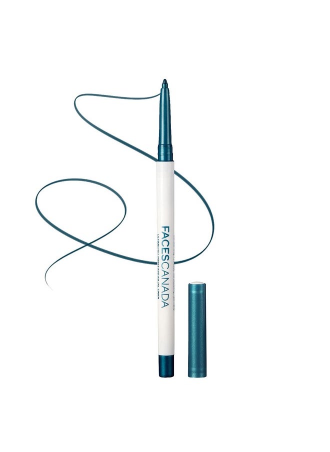 Faces Canada Ultime Pro Twist Eye Kajal Liner - Blue, 0.35G | High Impact Intense Color In 1 Stroke | 24Hr Long Stay | Matte Finish | Soft Texture | Waterproof & Smudgeproof | Made With Carnauba Wax