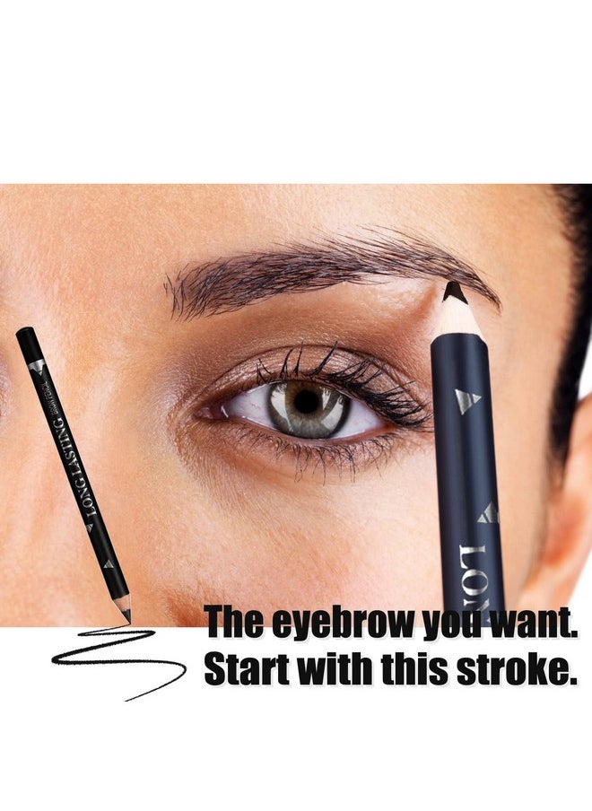 Brown Eyebrow Pencils Set, 12Pcs Waterproof Eye Liner Pencils，Long-Lasting Brown Eyeliner Pencils Set, Easy To Color Eye Brow Pencils For Women Eye Makeup Pencil