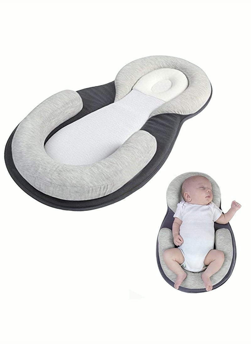 Newborn Baby Nest Support Baby Lounger Pillow Softness Baby Bed Positioners Comfortable Easy Cleaning Baby Sleeper Lounger for 0 6 Months Infant Portable Bassinet Small