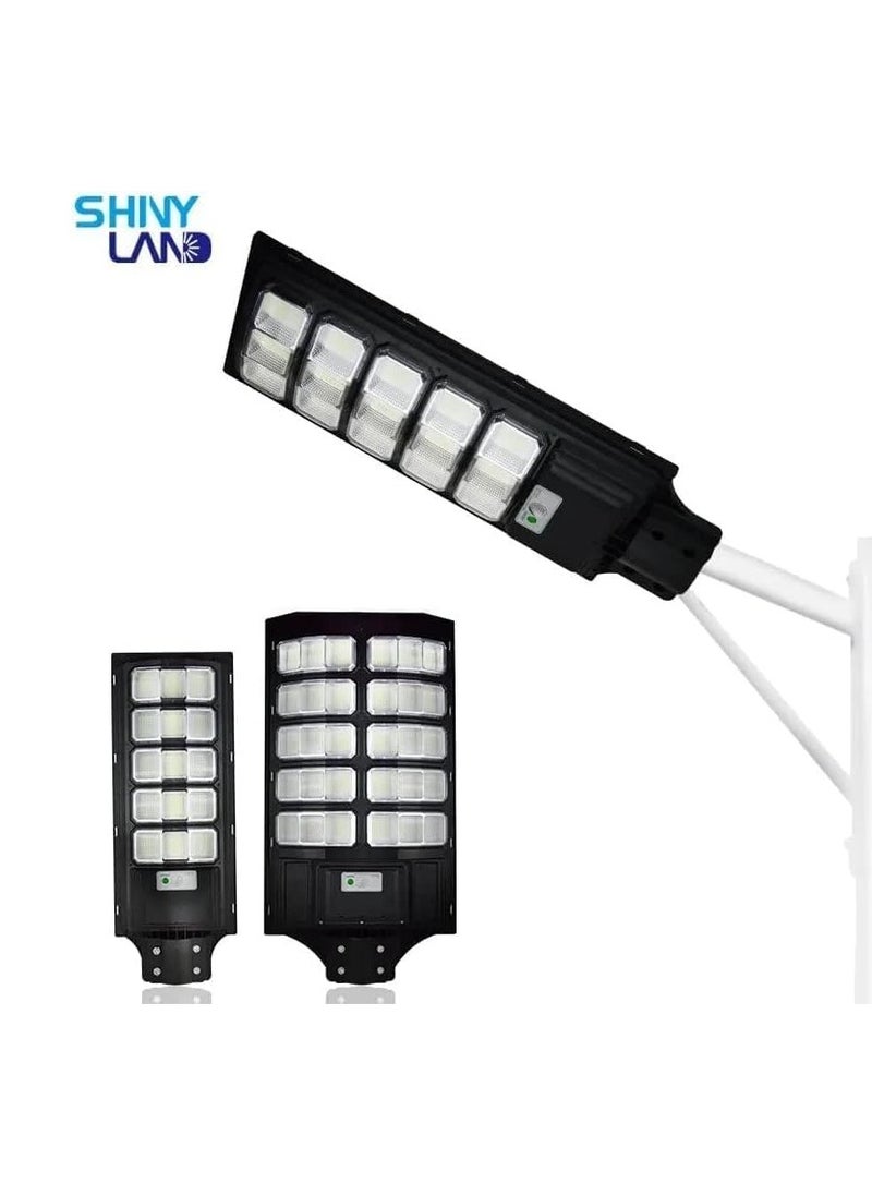 1800W Solar Street Light Outdoor | Remote Control | Wide Angle Radar Sensor | 6500K Bright White Dusk to Dawn Floodlight | 13500MAh Battery | IP65 Waterproof | Street, Yard, Parking Lot