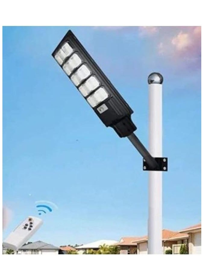 1800W Solar Street Light Outdoor | Remote Control | Wide Angle Radar Sensor | 6500K Bright White Dusk to Dawn Floodlight | 13500MAh Battery | IP65 Waterproof | Street, Yard, Parking Lot