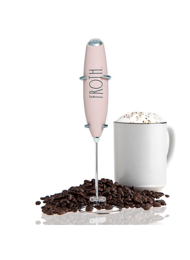 Milk Frother- Handheld Electric Drink Mixer, Handheld Electric Milk Frother, Coffee Frother, Hand Blender, Frappe Maker, Handheld Latte Maker Milk Foamer (Pink)