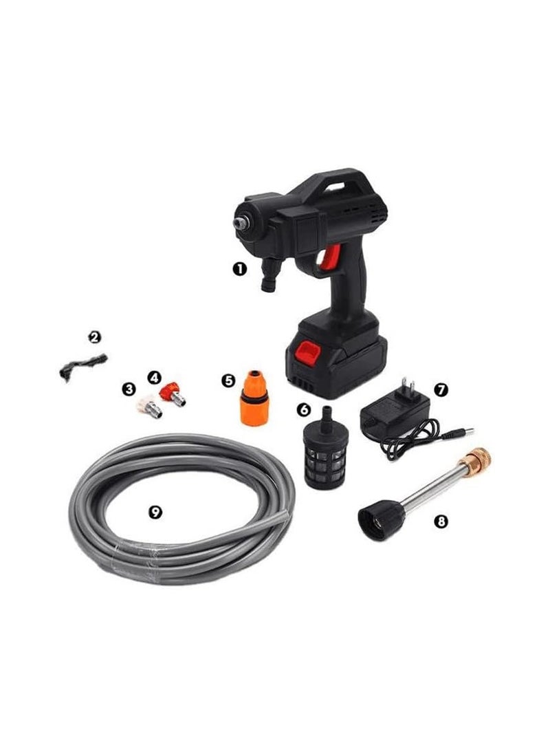 48V Cordless Pressure Washer Portable Pressure Cleaner Electric Handheld Power Washer Gun for Outdoor Use for Cleaning Car Watering Flowers Cleaning Floors