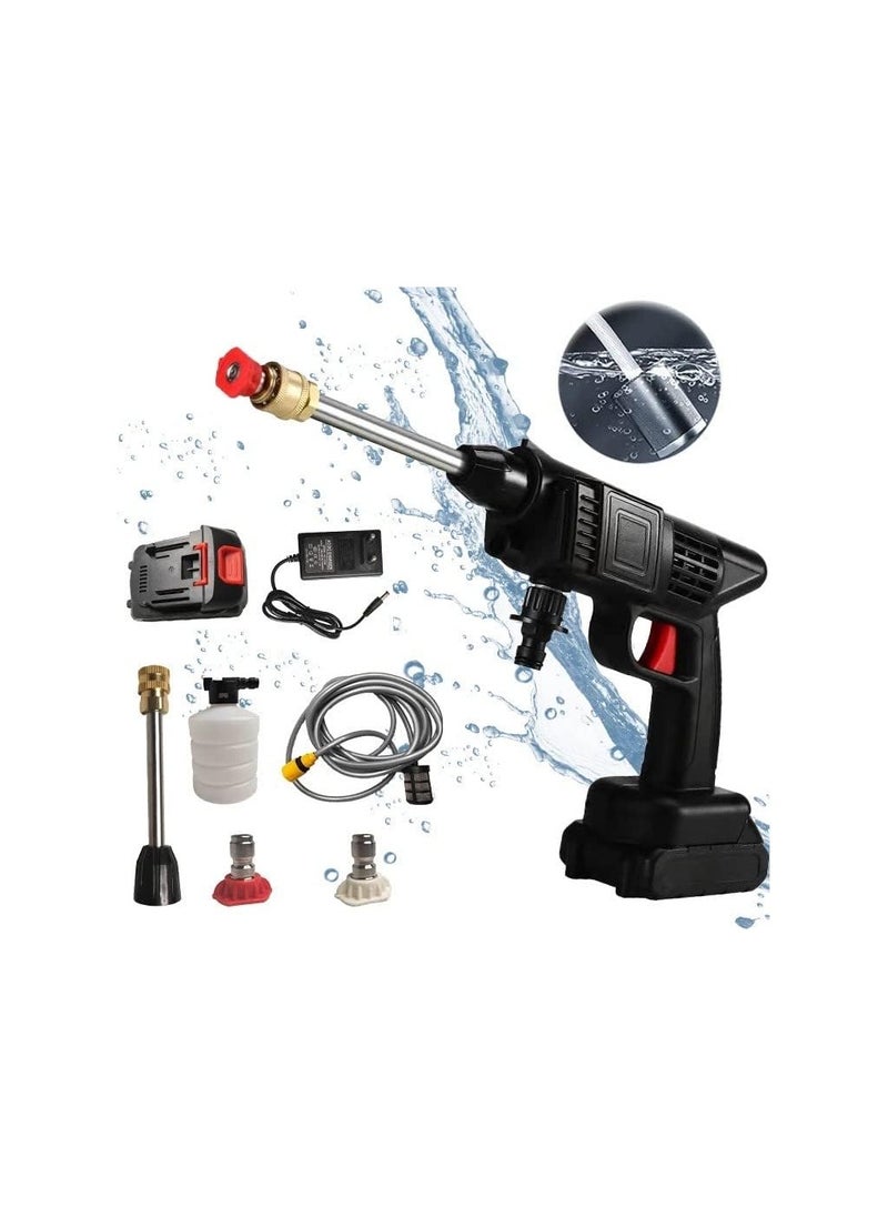 48V Cordless Pressure Washer Portable Pressure Cleaner Electric Handheld Power Washer Gun for Outdoor Use for Cleaning Car Watering Flowers Cleaning Floors