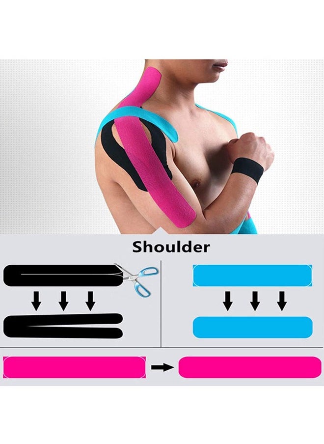 Kinesiology Tape, Muscle Tape Therapeutic u0026 Hypoallergenic Sports Strapping Tape, Breathable and Waterproof Adhesive for Sports u0026 Injury Recovery for Gym Fitness Running Tennis Swimming Foot