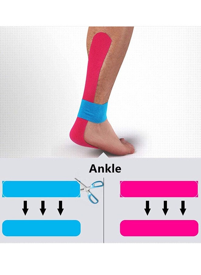 Kinesiology Tape, Muscle Tape Therapeutic u0026 Hypoallergenic Sports Strapping Tape, Breathable and Waterproof Adhesive for Sports u0026 Injury Recovery for Gym Fitness Running Tennis Swimming Foot