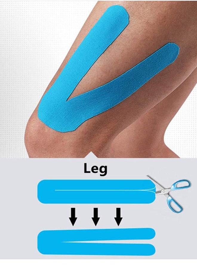 Kinesiology Tape, Muscle Tape Therapeutic u0026 Hypoallergenic Sports Strapping Tape, Breathable and Waterproof Adhesive for Sports u0026 Injury Recovery for Gym Fitness Running Tennis Swimming Foot