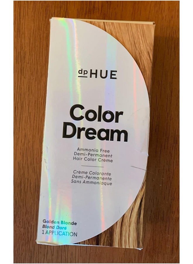 Color Dream, Golden Blonde - Ammonia-Free, Demi-Permanent Hair Color - Lasts 16 Washes - Boosts Shine - Cruelty Free, Paraben Free, Sulfate Free, Leaping Bunny Certified - 4 Oz