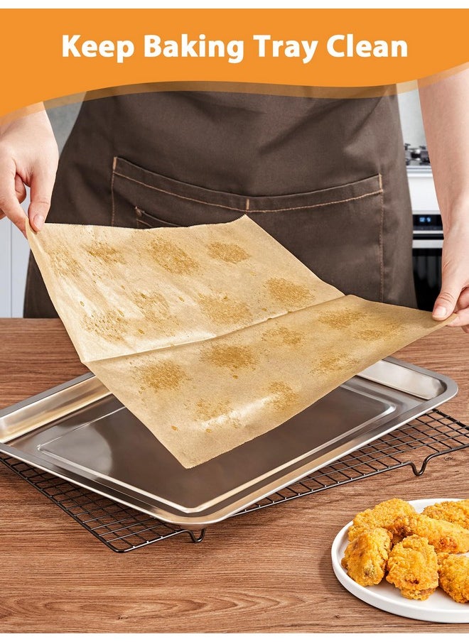 200 Pcs Pop-Up Parchment Paper Sheets, 10.7X15 Inch Pre-Cut Parchment Paper For Baking, Non-Stick Greaseproof Baking Paper For Grilling Wrapping Air Frying, Compact Volume, Unbleached