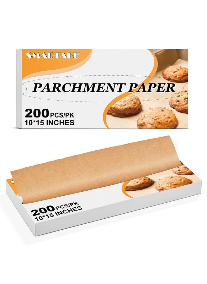 200 Pcs Pop-Up Parchment Paper Sheets, 10.7X15 Inch Pre-Cut Parchment Paper For Baking, Non-Stick Greaseproof Baking Paper For Grilling Wrapping Air Frying, Compact Volume, Unbleached