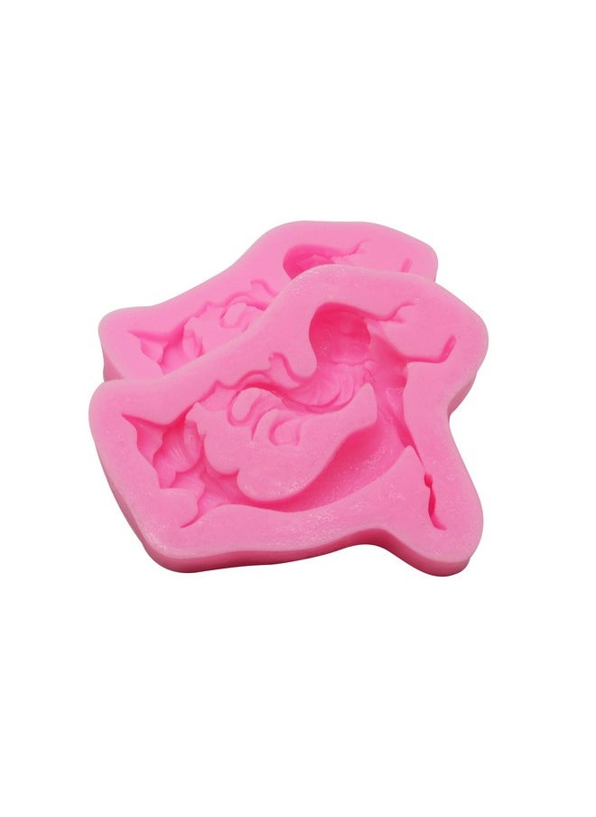 2 Pcs Mermaid Princess Molds,Mermaid Girl 3D Molds For Diy Ocean Candy,Impression Mats Baroque Fondant Pudding,Soap,Chocolate,Ice Cube, Cookie Pastry Pies,Cake Cupcake Decoration, Polymer Clay