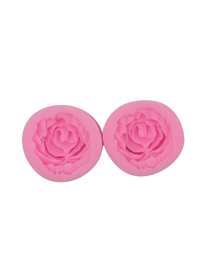 2 Piece 3D Flower Bloom Rose Shape Silicone Molds For Cupcake Dessert Chocolate Jelly Cookie Decor, Jewelry, Pastry, Chocolate,Handmade Soap Mould Candy Making