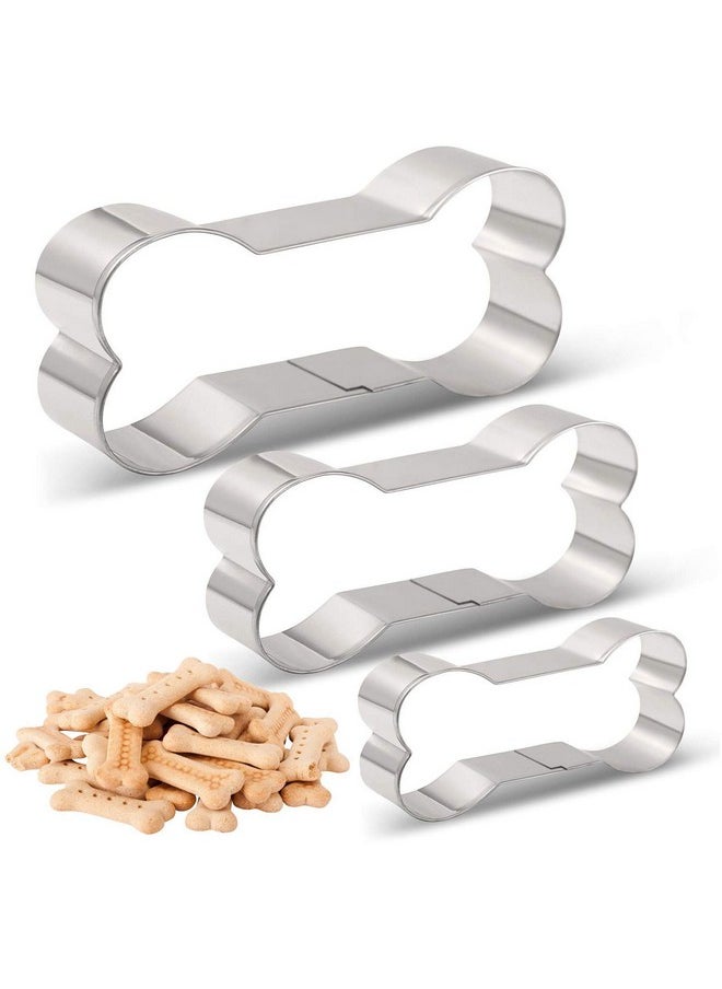 Ne Biscuit Cookie Cutters Stainless Steel For Homemade Treats Cookie Cutter Set- 3 Various Size - Large/5.4 Inches, Medium/4.6 Inches, Small/3.9 Inches By Amison (3 Pack)