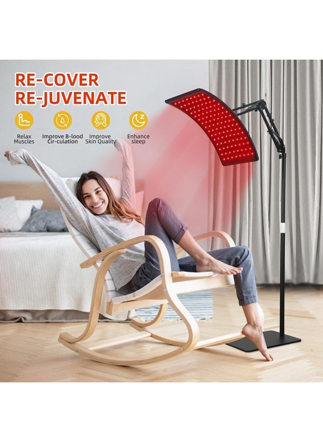 Red Light Therapy for Face and Body, Red Infrared Light Therapy Lamp with Stand Led 660nm Red Light-Therapy& 850nm Infrared Light Device for Body