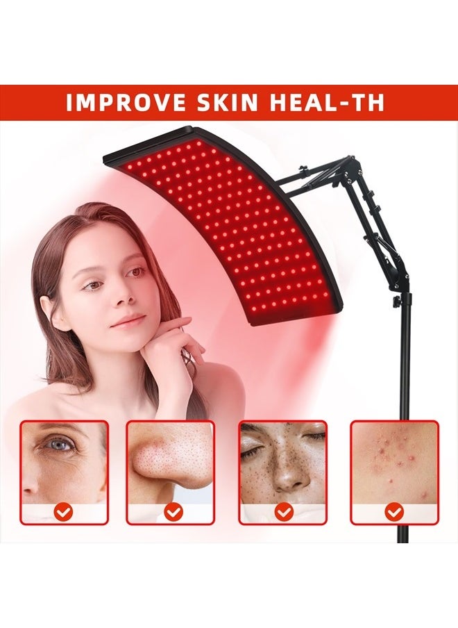 Red Light Therapy for Face and Body, Red Infrared Light Therapy Lamp with Stand Led 660nm Red Light-Therapy& 850nm Infrared Light Device for Body