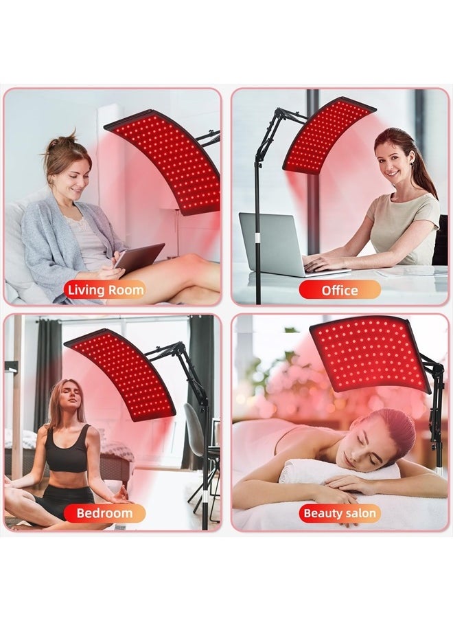 Red Light Therapy for Face and Body, Red Infrared Light Therapy Lamp with Stand Led 660nm Red Light-Therapy& 850nm Infrared Light Device for Body