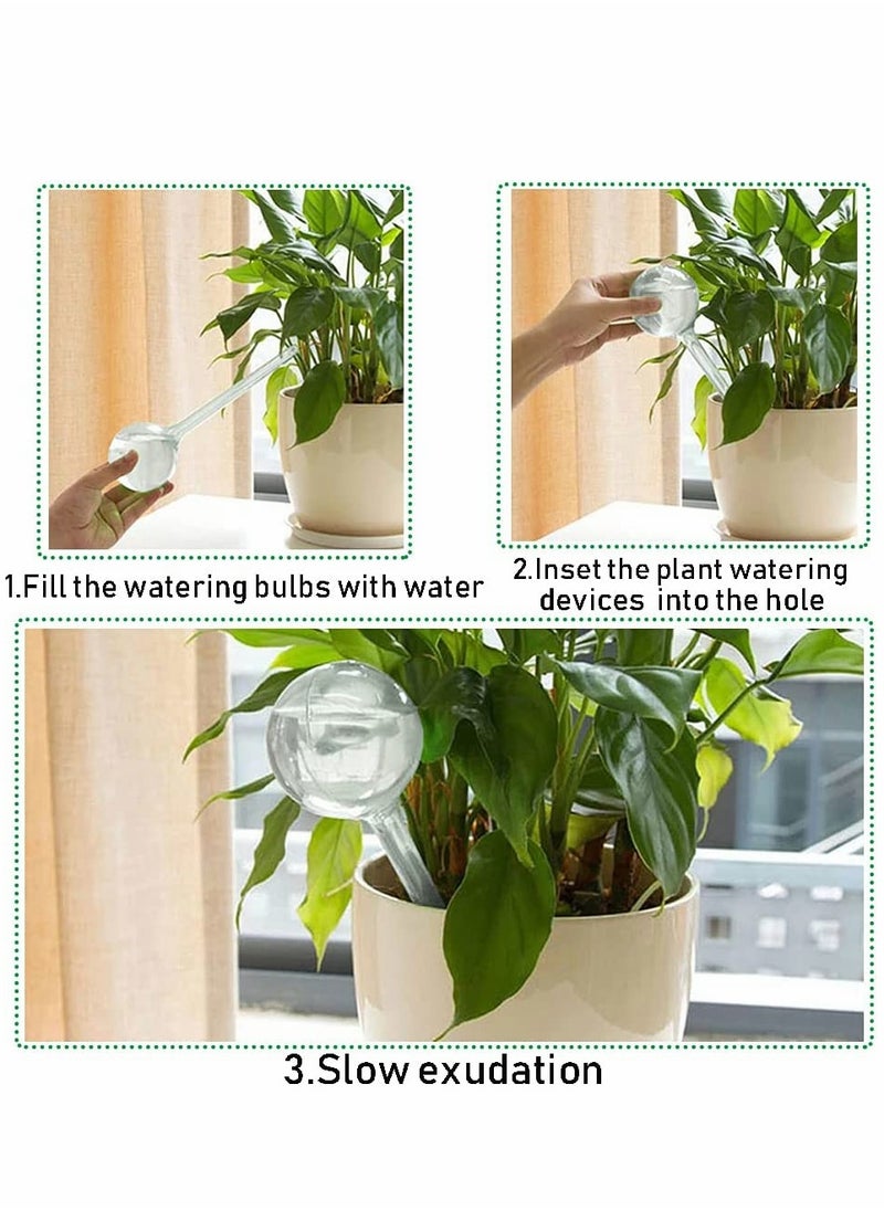 Plant Automatic Watering Globes, Plastic Transparent Bulb Type Device, Flower Self-watering Device for Garden Potted Indoor and Outdoor (12pcs)