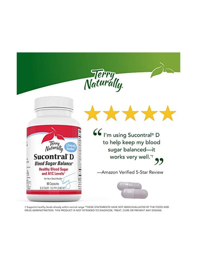 Sucontral D Healthy Blood Sugar Balance Dietary Supplement - 60 Capsules