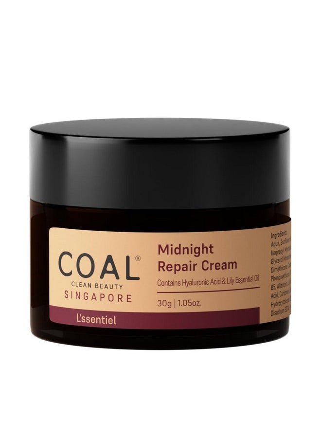 Midnight Repair Cream With Hyaluronic Acid & Lily Oil | Repairs & Renews Skin | Women | All Skin Types | 30G