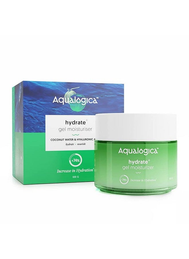 Hydrate+ Gel Moisturizer With Coconut Water & Hyaluronic Acid For Day & Night For Men & Women - For Normal, Dry & Combination Skin -100G