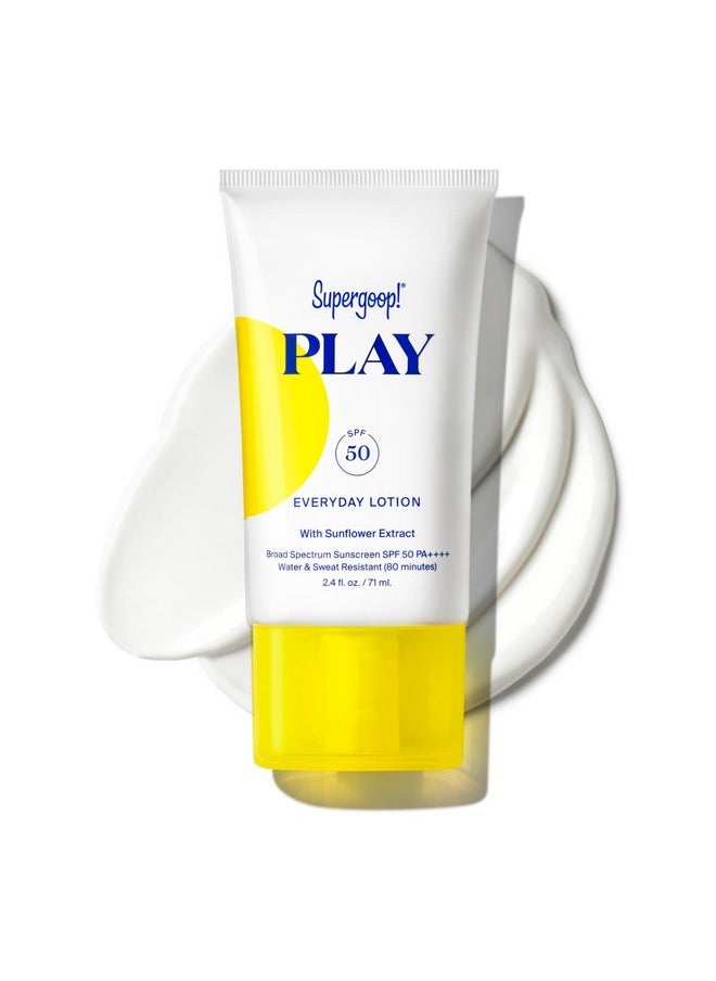Play Everyday Lotion Spf 50 (2.4 Fl Oz) - Broad Spectrum Body & Face Sunscreen For Sensitive Skin - Great For Active Days - Fast Absorbing, Water & Sweat Resistant