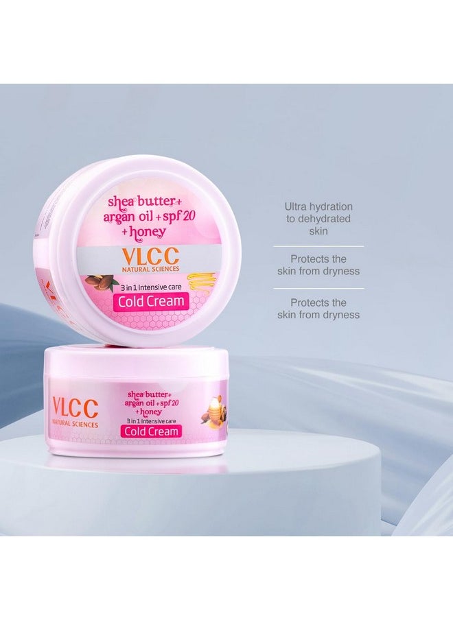 3 In 1 Intense Care Cold Cream (B1G1, 200G, Shea Butter, Argan Oil, Honey And Niacinamide Cold Cream For Dry Skin, Spf 20 Face Cream For Winters, Minimizes Pores And Moisturizes)