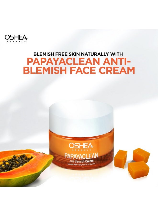 Herbals Papayaclean Anti Blemish Face Cream For All Skin Types | Hydrates, Removes Dark Spots & Blemishes | With Papaya Extract & Vitamin E - 50 G(Pack Of 2)