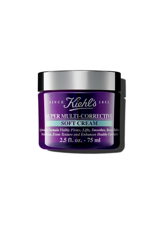 Super Multi-Corrective Soft Cream, Anti-Aging Face Moisturizer For Oily/Combination & Sensitive Skin, Restores Firmness, Improves Elasticity, Reduces Fine Lines - 2.5 Fl Oz