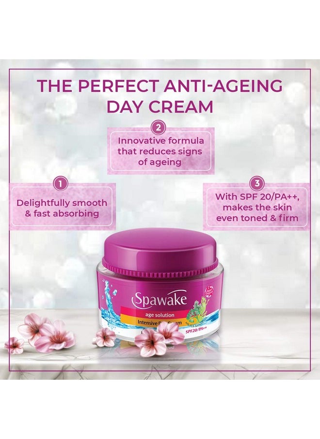 Anti Aging Face Cream, Age Solution Intensive Day Cream, With Spf 20 Pa++, 50G