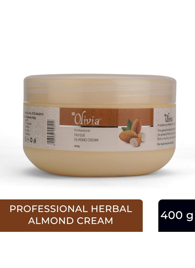 Professional Herbal Almond Facial Massage Cream 400G Moisturize Sensitive Skin, Almond