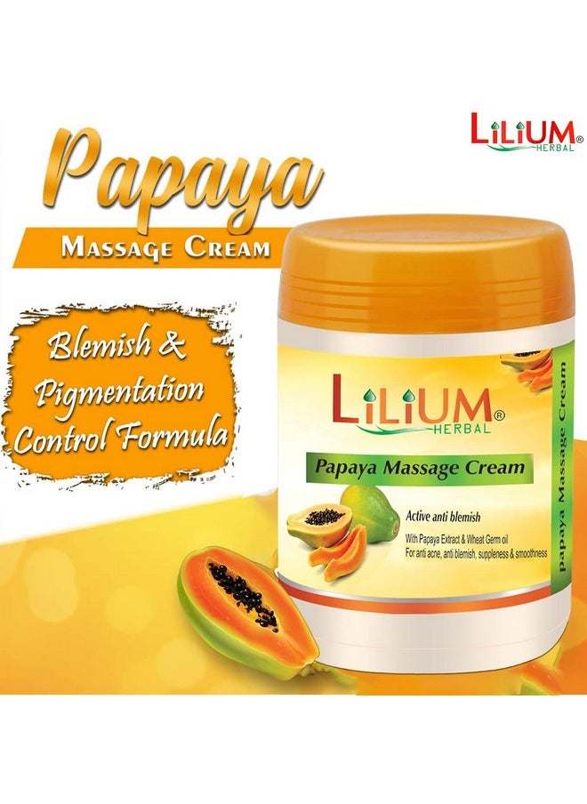 Herbal Papaya Massage Cream 900G, Nourishes Your Skin With Hydrating, Brightening & Anti-Aging Properties, Help To Remove Dead Skin Cells, Unclog Pores & Reveal Smoother, Suitable For All Skin