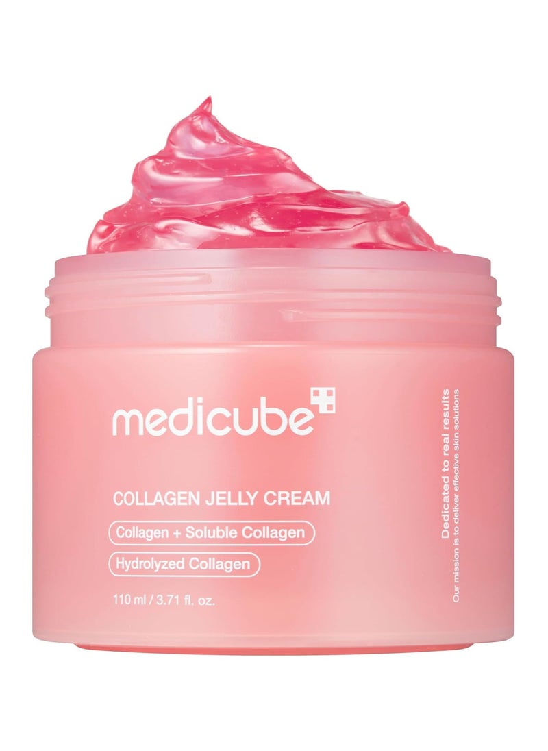 Medicube Collagen Jelly Cream- Niacinamide & Freeze-Dried Hydrolyzed Collagen - Boosts skin's barrier hydration and gives 24h Glow & Lifted Look - No artificial color, Korean skincare (3.71 fl.oz.) 110ml