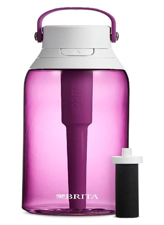 Brita Insulated Filtered Water Bottle with Straw, Reusable, BPA Free Plastic, Orchid, 26 Ounce