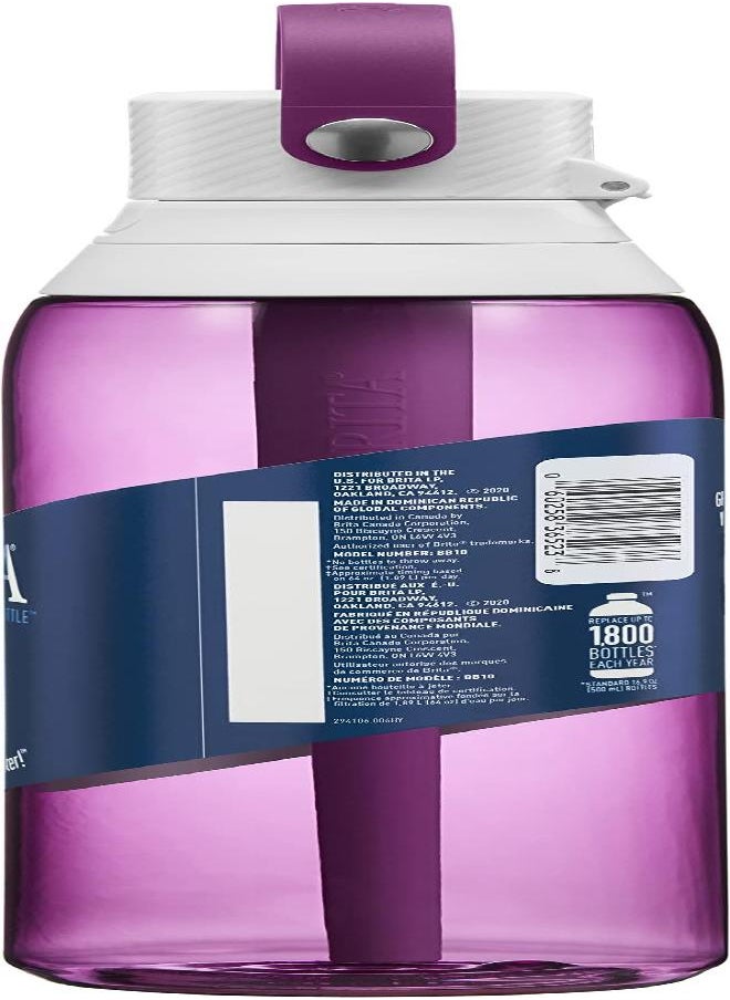 Brita Insulated Filtered Water Bottle with Straw, Reusable, BPA Free Plastic, Orchid, 26 Ounce