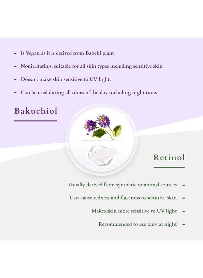 Bakuchiol Plant Retinol Recovery Night Cream | Reduces Fine Lines & Wrinkles | Certified Organic | 30G