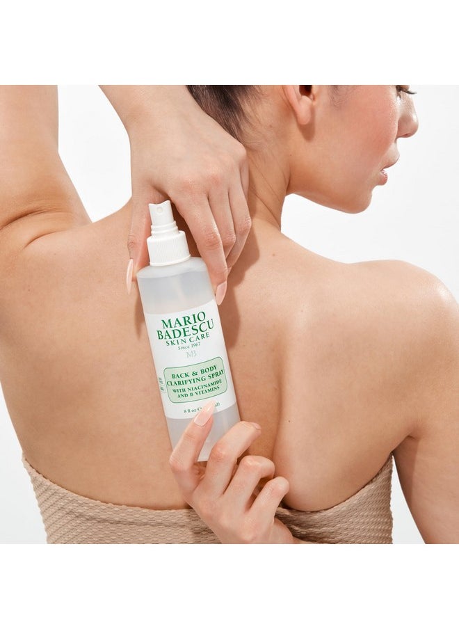 Back & Body Clarifying Spray - Targets Stubborn Back-Acne And Backne, Rejuvenates Skin With Niacinamide, Zinc-Pca & B Vitamins - Soothes Irritation, Strengthens Skin Barrier, 8 Fl Oz